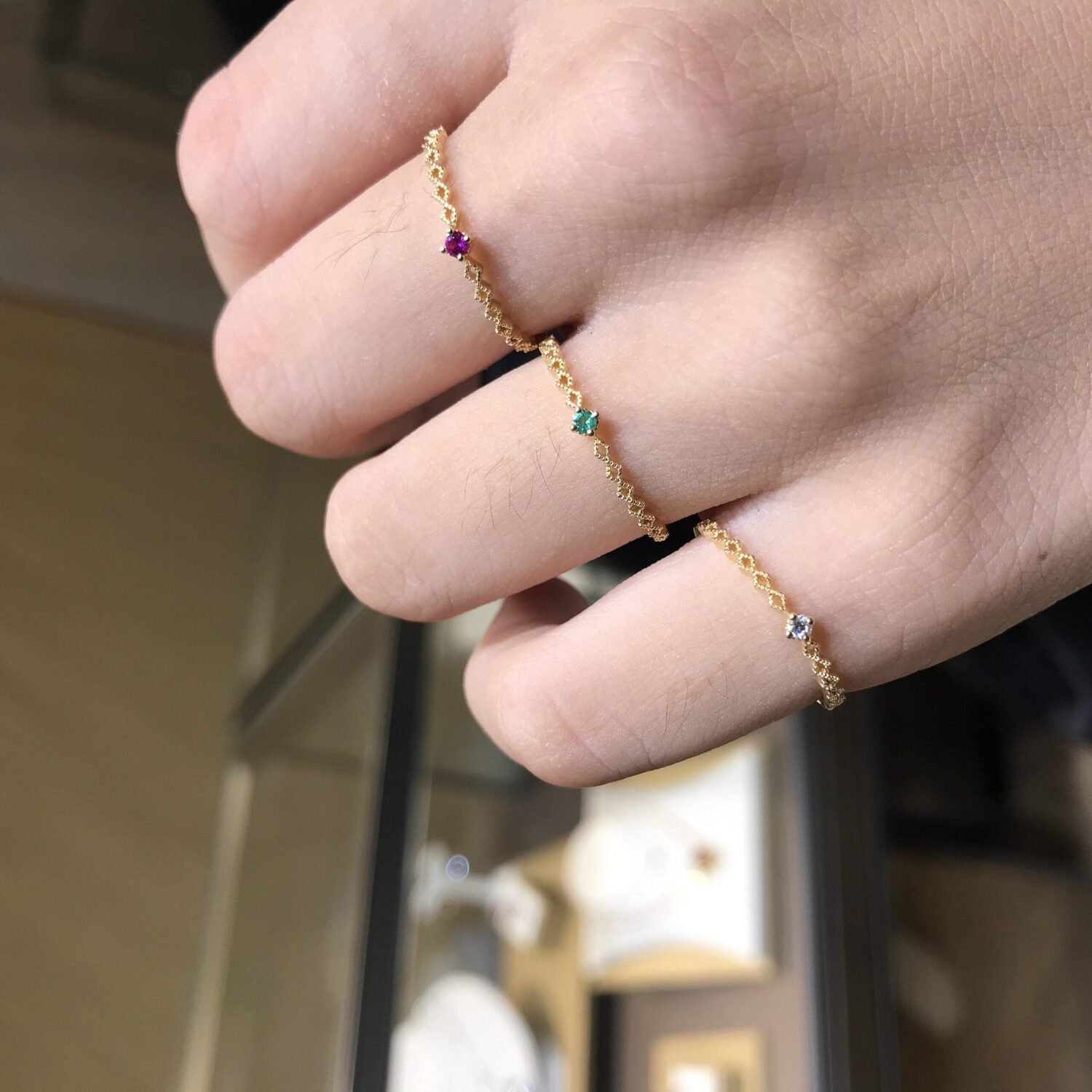 14k Solid Gold Sapphire Marquise Band Ring, Dainty Lace Ring, Marquise Gold Ring, Stackable Band, Marquise Wedding Ring in 14k Solid Gold
