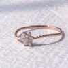 14K twist ring ,18K Twist Diamond Ring,Diamond Rings For Women,Rings For Women,Diamond Ring set ,Moissanite Flower Dainty Ring,
