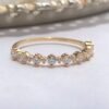 14K solid gold moissanite wedding band Ring 14K Diamond Rings，18K Gold diamond Wavelet Band，14K moissanite wedding band Stacktable rings