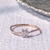 14K twist ring ,18K Twist Diamond Ring,Diamond Rings For Women,Rings For Women,Diamond Ring set ,Moissanite Flower Dainty Ring,