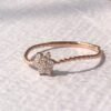 14K twist ring ,18K Twist Diamond Ring,Diamond Rings For Women,Rings For Women,Diamond Ring set ,Moissanite Flower Dainty Ring,