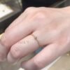 Dainty Natural Diamond Beaded Ring – 0.05 CT Solid Gold