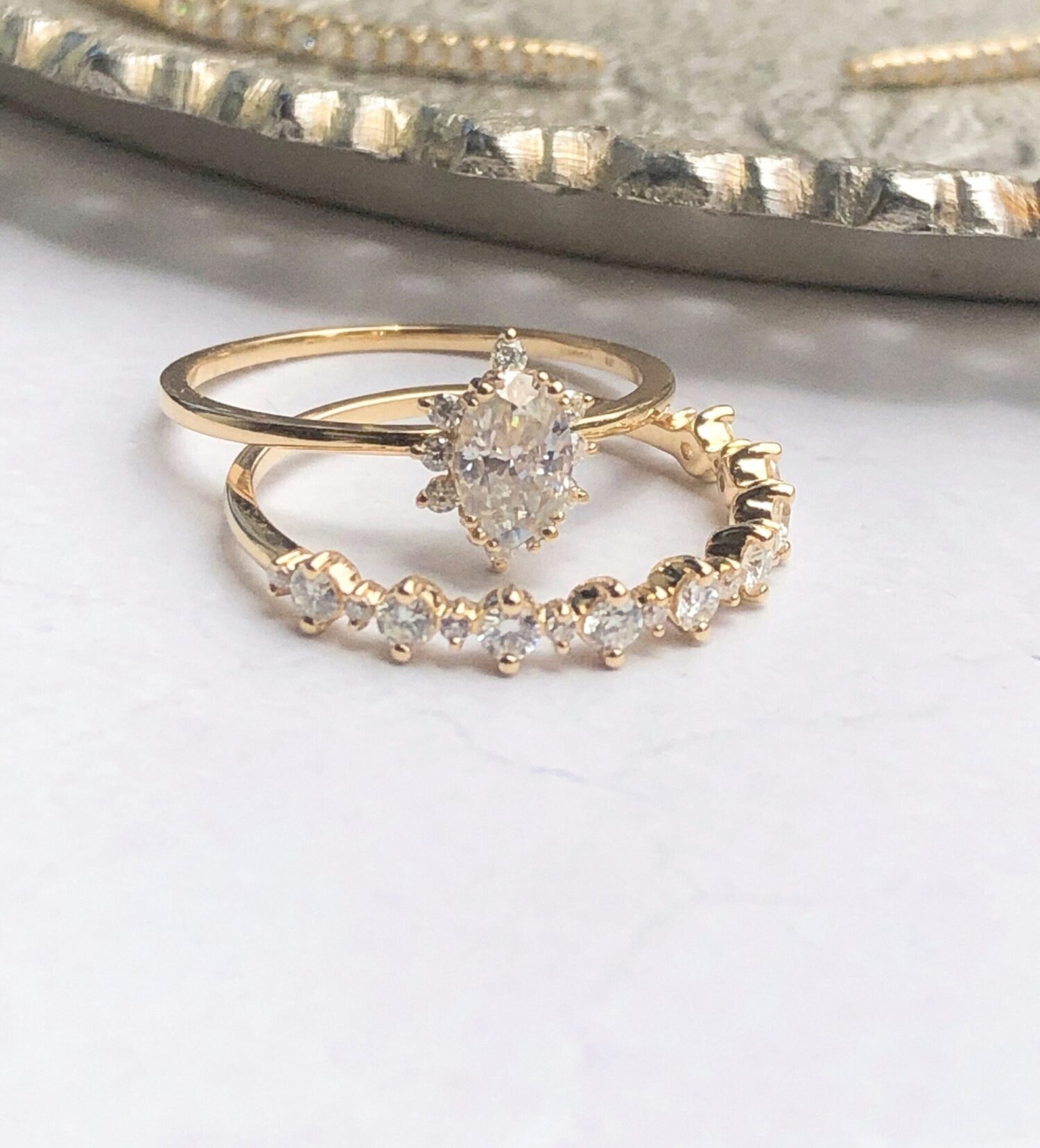 Stargaze moissanite engagement ring