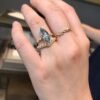 il_fullxfull.4021646964_fo83-1 14K Solid Gold Marquise Santa Maria Blue Aquamarine Engagement Ring & VS Diamond Ring 14K Promise Ring Vintage Diamond Aquamarine Ring