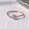 14K twist ring ,18K Twist Diamond Ring,Diamond Rings For Women,Rings For Women,Diamond Ring set ,Moissanite Flower Dainty Ring,