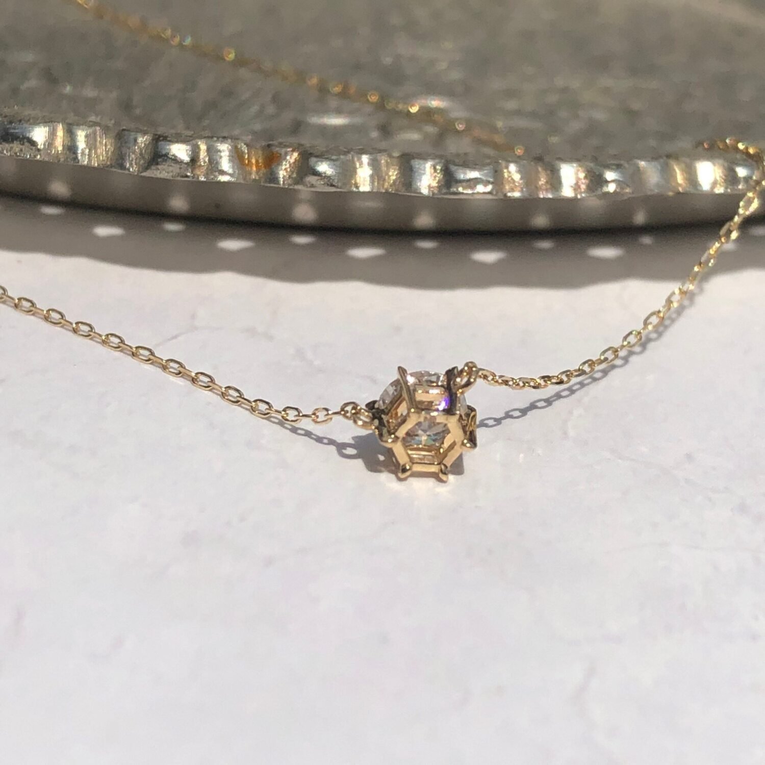 18K Natural Diamond necklace Fine Jewelry with Gia Certificate