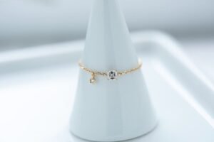 14K Solid Gold Diamond Chain Ring，14K Solid Gold Asscher Diamond Chain Ring，Moissanite Chain Ring