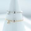 14K Solid Gold Diamond Chain Ring，14K Solid Gold Asscher Diamond Chain Ring，Moissanite Chain Ring