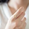 14K Solid Gold Diamond Chain Ring，14K Solid Gold Asscher Diamond Chain Ring，Moissanite Chain Ring