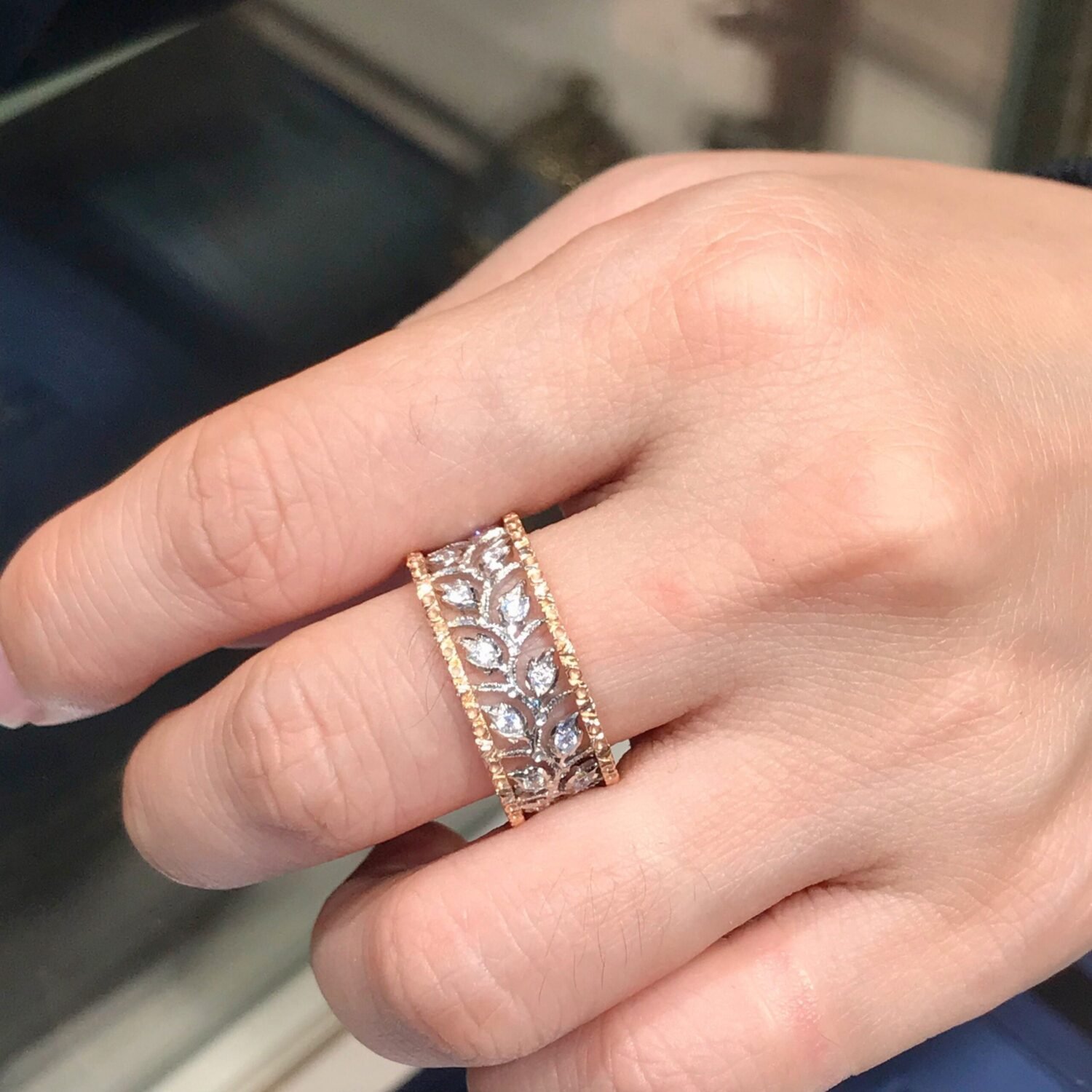 il_fullxfull.4328039727_iduh-1 Buccellati Ring,Vintage Lace Ring,Baroque Diamond Ring ,18K Buccellati Diamond Ring,18K Gold lace ring,Fine Jewelry For Her