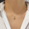 14Kt Gold Aquamarine Necklace, Aquamarine Teardrop Necklace, Aquamarine Pendant, March Birthstone Necklace