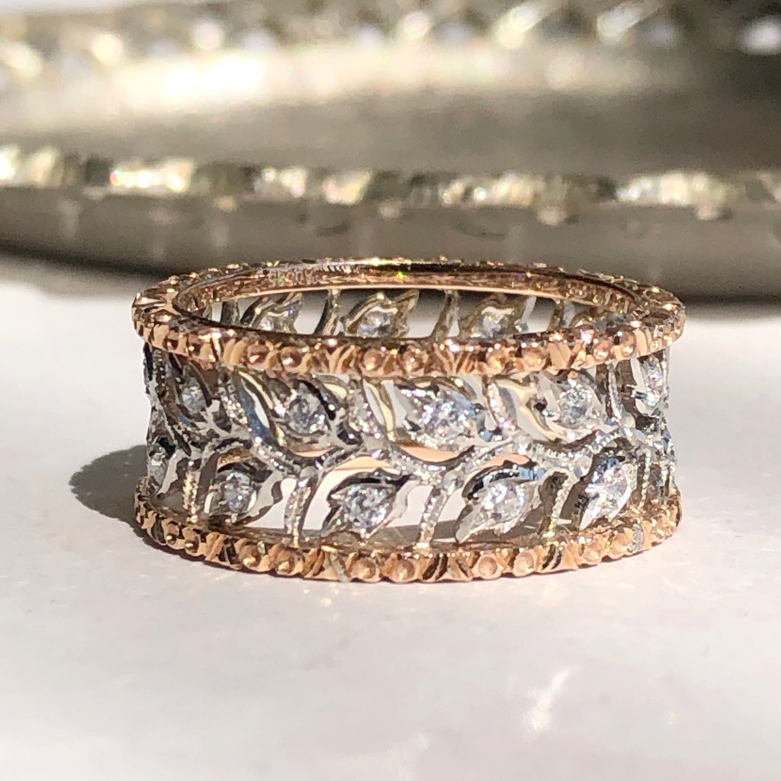 Buccellati Sapphire and Diamond Ring 001-200-02171 | Lumina Gem |  Wilmington, NC