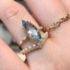 il_fullxfull.4479081146_gvjj-1 14K Solid Gold Marquise Santa Maria Blue Aquamarine Engagement Ring & VS Diamond Ring 14K Promise Ring Vintage Diamond Aquamarine Ring