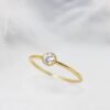 Certified Diamond 18K Gold0.30CT Diamond Engagement Ring for Women, E-F/VS Natural Diamond Ring, 14K Solid Gold Ring，solitaire diamond Ring