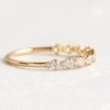 14K solid gold moissanite wedding band Ring 14K Diamond Rings，18K Gold diamond Wavelet Band，14K moissanite wedding band Stacktable rings