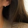 il_fullxfull.4587607923_9c7u-1 14K Solid Gold Dangle Earrings • Minimalist Interlocking Earrings for Women • Dainty Rose Gold Earrings • Unique Stud Earrings