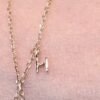 Custom Initial Necklace, Personalised Letter Necklace, Dainty Minimalist Letter Charm Jewellery, Gift For Her, Birthday Valentines Gift
