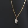 18K Gold 0.50 CT Lab Grown Diamond Marquise Floating Necklace