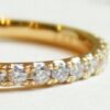 il_fullxfull.4609804357_dxm0-1 14k Solid Gold Genuine Diamond Eternity Band Wedding Band Stack Ring For Women ,18K Solid Gold Diamond Wedding stacking Band ,
