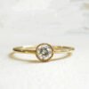 Certified Diamond 18K Gold0.30CT Diamond Engagement Ring for Women, E-F/VS Natural Diamond Ring, 14K Solid Gold Ring，solitaire diamond Ring