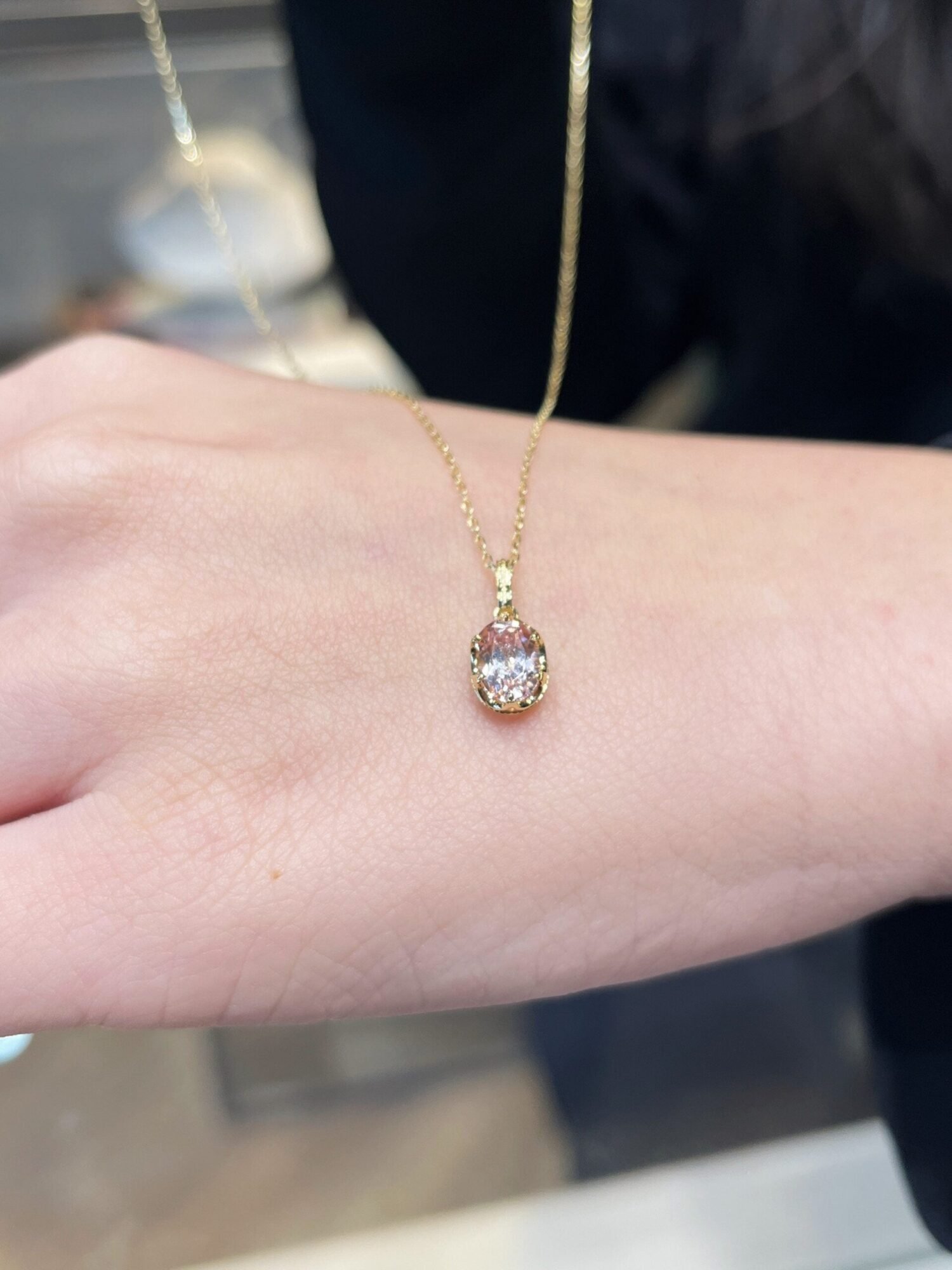 il_fullxfull.4616967063_ccoq-1 18K Solid Gold Morganite Pendant