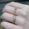 Certified Diamond 18K Gold0.30CT Diamond Engagement Ring for Women, E-F/VS Natural Diamond Ring, 14K Solid Gold Ring，solitaire diamond Ring