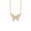 il_fullxfull.4643119909_j1dc-1 14K Dainty Diamond Butterfly Necklace,Diamond Butterfly Necklace,Minimalist Necklace,Gift for her,Birthday gift