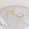 14kt Gold Diamond Criss Cross X Ring, 14K two tone rose gold and white gold gold Diamond Ring, Criss Cross Ring 0.20TCW