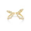 14kt Gold Diamond Criss Cross X Ring, 14K two tone rose gold and white gold gold Diamond Ring, Criss Cross Ring 0.20TCW
