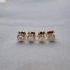 18K  gold diamond stud earrings