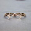 14k Gold Diamond T Ring, Open Cuff Ring, Open T Ring, T Wire Ring, T Bar Ring, Geometric Ring, Gold Stacking Ring, Mother‘s Day Gift