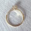 Moissanite engagement ring 14K Solid gold engagement ring Vintage engagement ring Round diamond twisted ring Anniversary promise ring