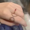 14kt Gold Diamond Criss Cross X Ring, 14K two tone rose gold and white gold gold Diamond Ring, Criss Cross Ring 0.20TCW