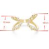 14kt Gold Diamond Criss Cross X Ring, 14K two tone rose gold and white gold gold Diamond Ring, Criss Cross Ring 0.20TCW