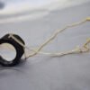 18K Gold Diamond large smile necklace