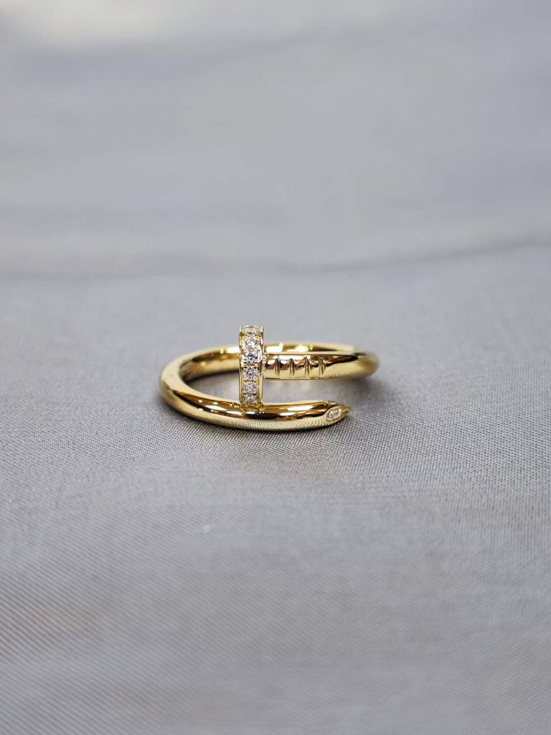 Luxury Collection 18K Gold Diamond Nail Ring