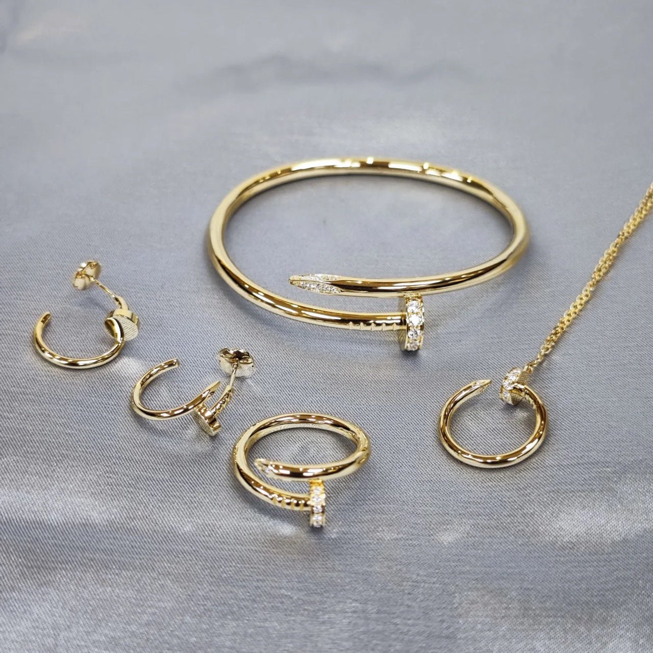 Luxury Collection 18K Gold Diamond Nail Ring