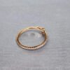 18K Yellow Gold Natural Diamond Bar Ring | Minimalist Pavé Band