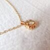 18K Solid Gold Diamond Necklace，14K Gold Solitaire Certified Diamond Necklace Gold Natural Diamond Necklace For Her Gift For Wife
