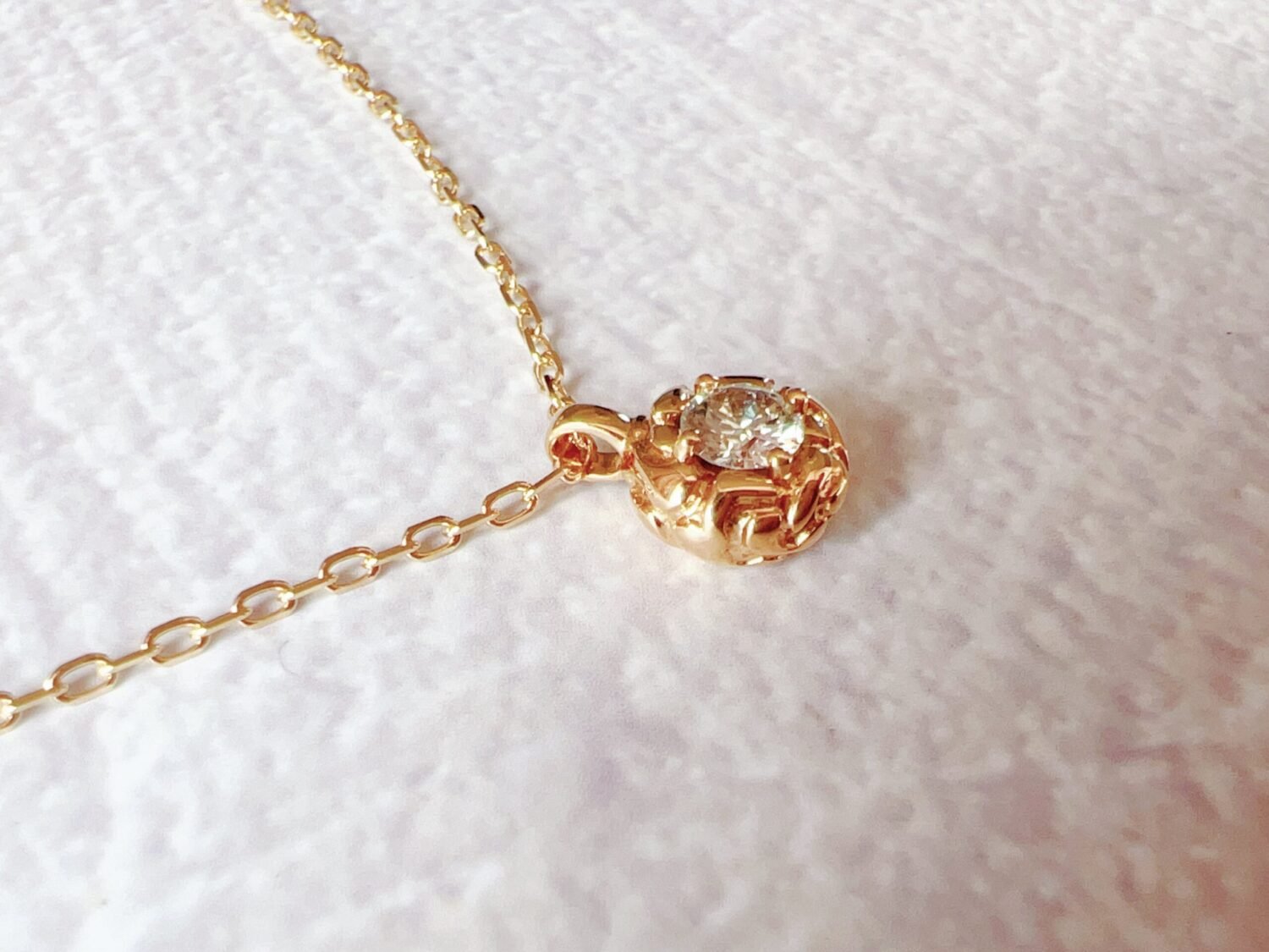 18K Solid Gold Diamond Necklace，14K Gold Solitaire Certified Diamond Necklace Gold Natural Diamond Necklace For Her Gift For Wife