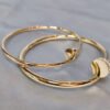 M/18K Bold Gold Nail Bangle