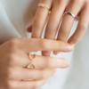 14kt Gold Diamond Criss Cross X Ring, 14K two tone rose gold and white gold gold Diamond Ring, Criss Cross Ring 0.20TCW