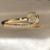 14K Solid Gold Nail Ring Full Diamonds