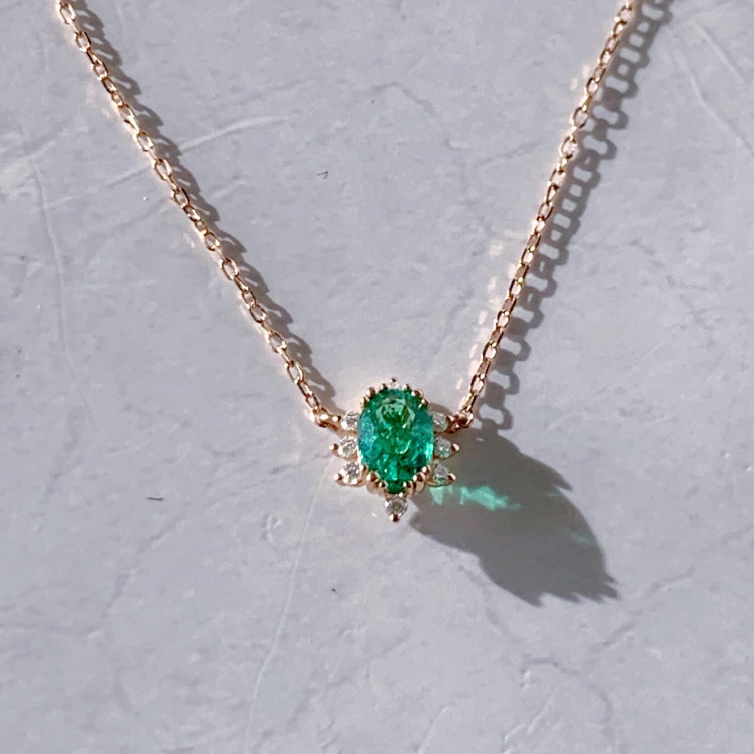 image_b467278b-a218-481e-987f-91a8a1757c62-1 14K Diamond Emerald Necklace,Guneine Emerald Diamond Pendant,Dainty Emerald Necklace Gold,AAA Natural Emerald Pendant,Gift for her