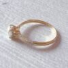 Moissanite engagement ring 14K Solid gold engagement ring Vintage engagement ring Round diamond twisted ring Anniversary promise ring