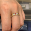 image_cadbac52-2438-41bf-b79a-0ec1eb03d231-1 18K Solid Gold wedding band engagement Ruby Ring vintage Diamond engagement ring Vintage Ruby Ring For Woman