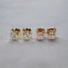 18K  gold diamond stud earrings