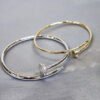 M/18K Bold Gold Nail Bangle