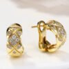 18K Gold Diamond Earrings