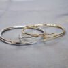 M/18K Bold Gold Nail Bangle